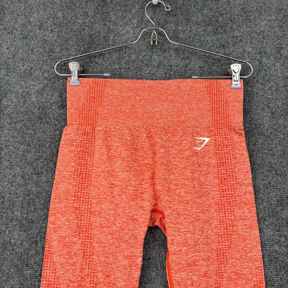 Gymshark Vital Seamless Leggings Orange High Rise Women’s Medium Gym Workout - Picture 2 of 11